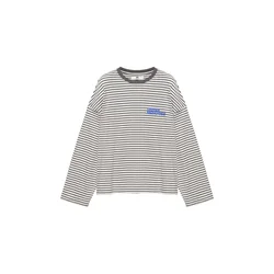 Pull&Bear Majica RAYAS 1 modra/temno siva/bela