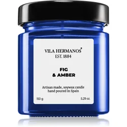 Vila Hermanos Apothecary Cobalt Blue Fig & Amber scented candle 150 g