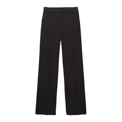 Pull&Bear Hlače na rob črna