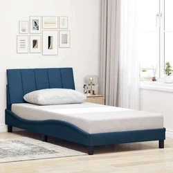Okvir za krevet bez madraca Hanko plava 100x200cm od tkanine