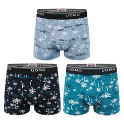 3-PACK moške boksarice Uomo Palm Escape