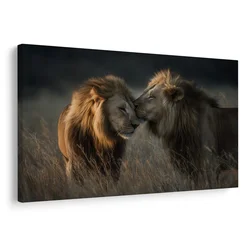 Slika levi v afriški savani - 30x20