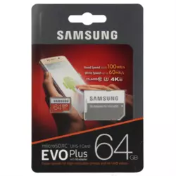 Samsung 64GB EVO+ MICRO SDXC UHS-I  class10 U3 4K UltraHD 100MB/s SPOMINSKA KARTICA+ SD adapter