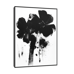Canvas Slika na platnu Crno beli cvet, Sa ramom, 30 x 40 cm, Crni