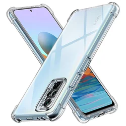 Silikonska futrola s ojačanim rubovima za Xiaomi Redmi Note 10 Pro/Redmi Note 10 Pro Max - Prozirna KP29965