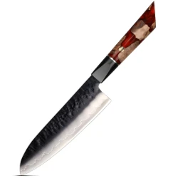 Damaskovski kuhinjski nož AR-37337 - Santoku / Crvena KP37337