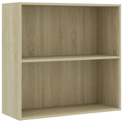 Ormarić za knjige s 2 razine boja hrasta 80x30x76,5 cm iverica