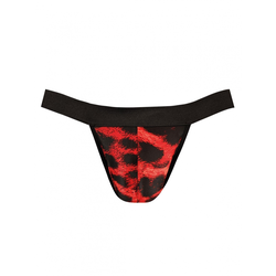 Muške tange Savage Jock Strap, Crveno-crne