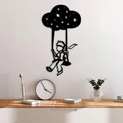 Wallity Zidna dekoracija The Little Prince 6, 34x62 cm, 1.5 mm, Crna