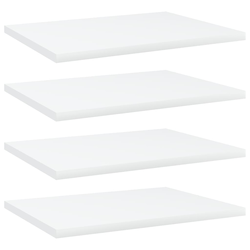Police za knjige 4 kom bijele 40x30x1,5 cm konstruirano drvo