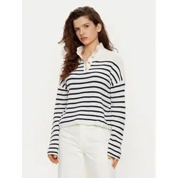 TOMMY HILFIGER Pulover  marine / bela