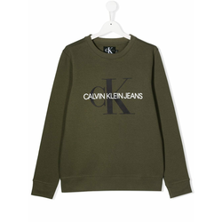 Calvin Klein Kids - printed logo sweatshirt - kids - Green