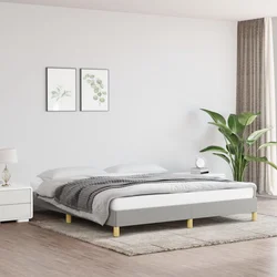 Greatstore Posteljni okvir svetlo siv 180x200 cm blago