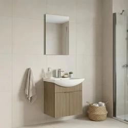 HANAH HOME Kupatilski ormarić sa umivaonikom i ogledalom (2 komada) Purus 55 314