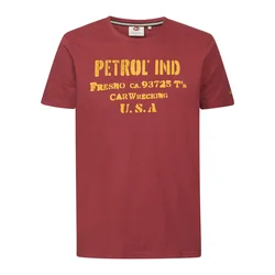 Petrol Industries Majica rjasto rjava / rumena