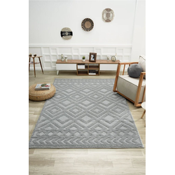 Conceptum Hypnose Tepih 830B, Pravougaoni, 100 x 400 cm, Sivi
