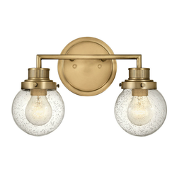 Quintiesse QN-POPPY2-HB-BATH - Zidno svetlo za kupatilo POPPY 2xE27/60W/230V IP44 zlatna