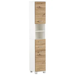 Stylife Visoka omara Palermo, Bela, Barva Hrasta