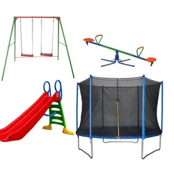 Dečiji komplet za dvorište ( Playground 2A) Trambolina + Ljuljaška + Tobogan + Klackalica