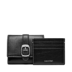 Calvin Klein Denarnica Buckle 2 In 1 Wallet LV04F1168G Črna