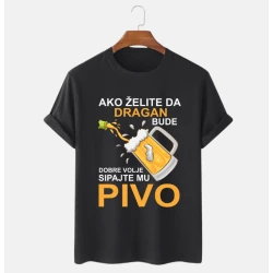 MAFIMI Muška majica Ako želite da bude dobre volje, Crna