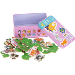 Ikonka KIK Puzzle v škatli Živali 24 kosov