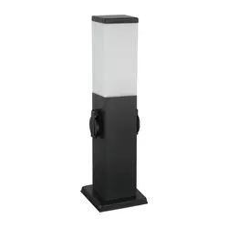 Brilagi - Spoljašnja lampa sa 2 SCHUKO utičnice NOVA 1xE27/15W/230V 40 cm IP44 crna