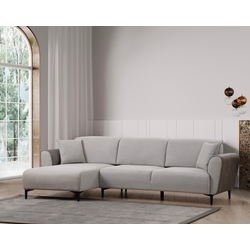 Atelier del Sofa Ugaona garnitura Aren 145x43x206cm Siva