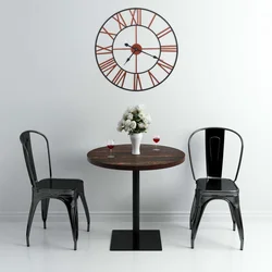 Zidni sat metalni 58 cm crveni
