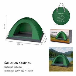 KMT Šataor, 200x150x145 cm, Zeleni