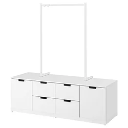 NORDLI Komoda sa 6 fioka, bela, 160x169 cm