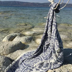 Lessentiel Maison Peškir za plažu 90x170cm Tamnoplavi