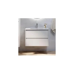Kopalniška omarica z umivalnikom LYKE 80 cm, bela