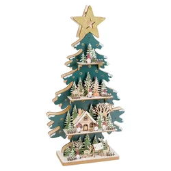 Jelka Božićno selosa LED svetlom28X11X54cm DRVO 142474
