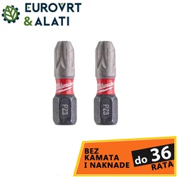 Milwaukee Udarni bitovi PZ SHOCKWAVE ojačani 1/4 Gen II PZ3 25 mm