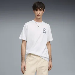 PUMA Graphic Relaxed Tee Men, Clothing, White, XL