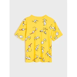 Sinsay - Pamučna oversize majica s printom The Simpsons - žuto