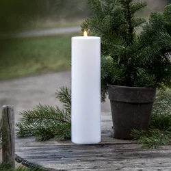 STAR TRADING LED sveča Flamme Rak 37,5 cm bela plastika na baterije