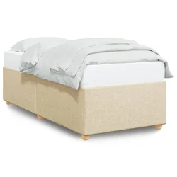 Okvir za krevet bez madraca krem 90x190cm od tkanine
