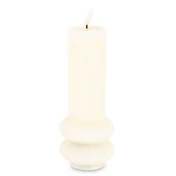 Led sveča s časovnikom bela 22x7,5x7,5