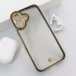 Maska Luxury Crystal Clear za iPhone 16 crna