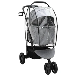 Sklopiva kolica za kućne ljubimce Siva 78 x 54 x 101 cm