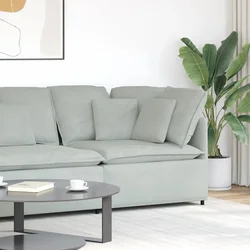 Modularna sofa Kutni modul s jastucima svijetlo siva 100 cm