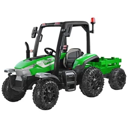 Veliki traktor s prikolicom 4×4 – zeleni