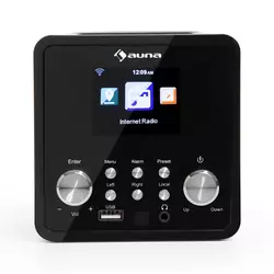 auna IR-120, internetski radio, WiFi DNLA UPnP app-control, crna boja