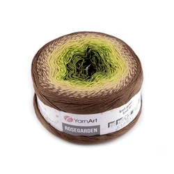 Bombažna preja za pletenje Rosegarden 250 g - (322) rjava zelena