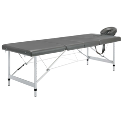 vidaXL Masažni stol s 4 zone i aluminijskim okvirom antracit 186×68 cm