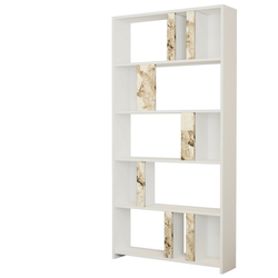 HANAH HOME Polica za knjige Lima White Marble