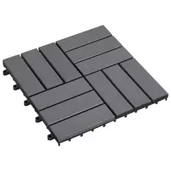Pločice za decking 30 pcs Siva 30 x 30 cm Acacijsko drvo