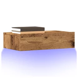 TV ormarić s LED svjetlima staro drvo 60x35x15,5 cm